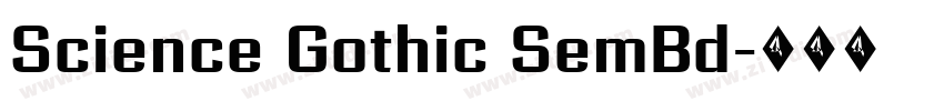 Science Gothic SemBd字体转换